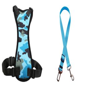 Car Seat Belts For Pets (Option: Blue-M)