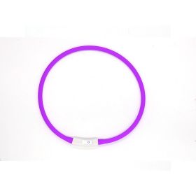 Fashion Led Pet Collar Dog (Option: Purple Monochrome)