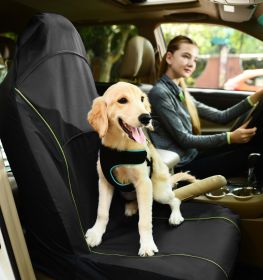 Pet Life Open Road Mess-Free Single Seated Safety Car Seat Cover Protector For Dog, Cats, And Children (Color: black)