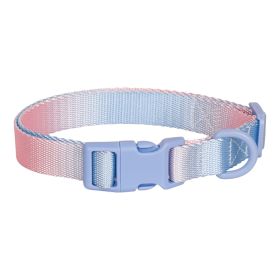 Large Anti-rust Gradient In Dog Collar (Option: Pink Blue-M)